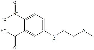5-[(2-methoxyethyl)amino]-2-nitrobenzoic acid 化学構造式