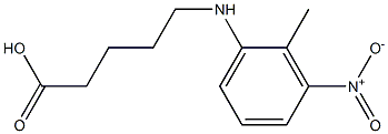 5-[(2-methyl-3-nitrophenyl)amino]pentanoic acid Struktur
