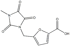 5-[(3-methyl-2,4,5-trioxoimidazolidin-1-yl)methyl]furan-2-carboxylic acid,,结构式