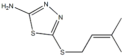 5-[(3-methylbut-2-en-1-yl)sulfanyl]-1,3,4-thiadiazol-2-amine|
