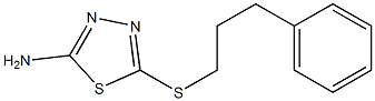 5-[(3-phenylpropyl)sulfanyl]-1,3,4-thiadiazol-2-amine 化学構造式