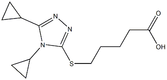 5-[(4,5-dicyclopropyl-4H-1,2,4-triazol-3-yl)sulfanyl]pentanoic acid|