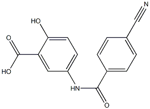 5-[(4-cyanobenzoyl)amino]-2-hydroxybenzoic acid Structure