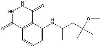 5-[(4-methoxy-4-methylpentan-2-yl)amino]-1,2,3,4-tetrahydrophthalazine-1,4-dione,,结构式