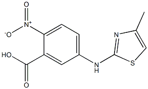 5-[(4-methyl-1,3-thiazol-2-yl)amino]-2-nitrobenzoic acid Structure