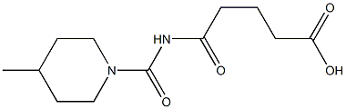 5-[(4-methylpiperidin-1-yl)carbonylamino]-5-oxopentanoic acid 化学構造式