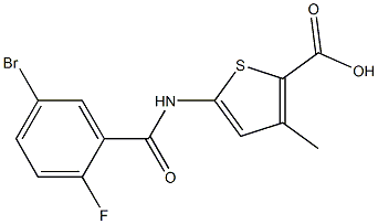 5-[(5-bromo-2-fluorobenzene)amido]-3-methylthiophene-2-carboxylic acid Structure