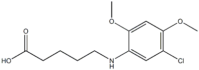 5-[(5-chloro-2,4-dimethoxyphenyl)amino]pentanoic acid Struktur