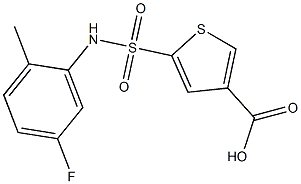 5-[(5-fluoro-2-methylphenyl)sulfamoyl]thiophene-3-carboxylic acid|