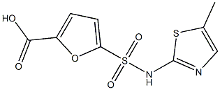 5-[(5-methyl-1,3-thiazol-2-yl)sulfamoyl]furan-2-carboxylic acid Struktur