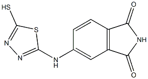 5-[(5-sulfanyl-1,3,4-thiadiazol-2-yl)amino]-2,3-dihydro-1H-isoindole-1,3-dione 化学構造式