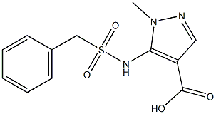 5-[(benzylsulfonyl)amino]-1-methyl-1H-pyrazole-4-carboxylic acid Struktur
