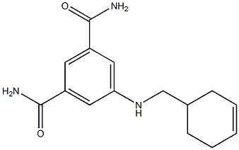 5-[(cyclohex-3-en-1-ylmethyl)amino]benzene-1,3-dicarboxamide,,结构式