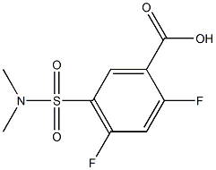 5-[(dimethylamino)sulfonyl]-2,4-difluorobenzoic acid 结构式