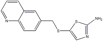 5-[(quinolin-6-ylmethyl)sulfanyl]-1,3-thiazol-2-amine Structure