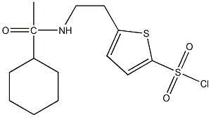 5-[2-(1-cyclohexylacetamido)ethyl]thiophene-2-sulfonyl chloride