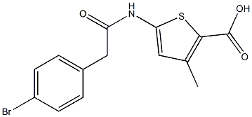 5-[2-(4-bromophenyl)acetamido]-3-methylthiophene-2-carboxylic acid,,结构式