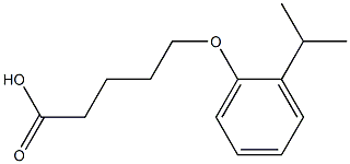 5-[2-(propan-2-yl)phenoxy]pentanoic acid,,结构式