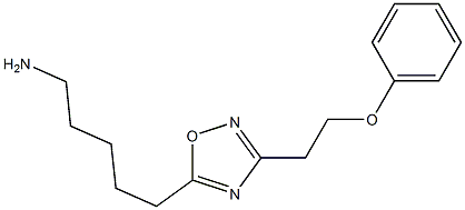 5-[3-(2-phenoxyethyl)-1,2,4-oxadiazol-5-yl]pentan-1-amine 化学構造式