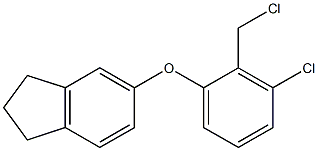 5-[3-chloro-2-(chloromethyl)phenoxy]-2,3-dihydro-1H-indene Structure