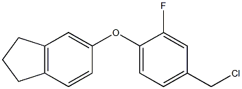 5-[4-(chloromethyl)-2-fluorophenoxy]-2,3-dihydro-1H-indene|