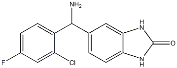 5-[amino(2-chloro-4-fluorophenyl)methyl]-2,3-dihydro-1H-1,3-benzodiazol-2-one Structure