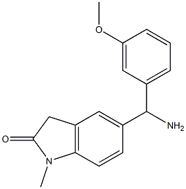 5-[amino(3-methoxyphenyl)methyl]-1-methyl-2,3-dihydro-1H-indol-2-one|