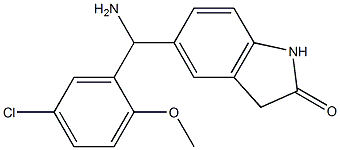 5-[amino(5-chloro-2-methoxyphenyl)methyl]-2,3-dihydro-1H-indol-2-one Structure