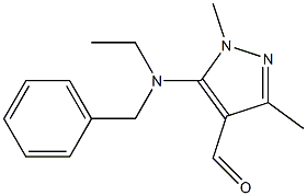 5-[benzyl(ethyl)amino]-1,3-dimethyl-1H-pyrazole-4-carbaldehyde