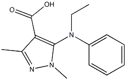 5-[ethyl(phenyl)amino]-1,3-dimethyl-1H-pyrazole-4-carboxylic acid Structure