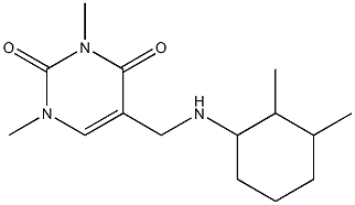 5-{[(2,3-dimethylcyclohexyl)amino]methyl}-1,3-dimethyl-1,2,3,4-tetrahydropyrimidine-2,4-dione,,结构式