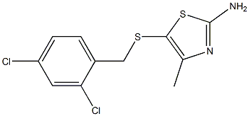 5-{[(2,4-dichlorophenyl)methyl]sulfanyl}-4-methyl-1,3-thiazol-2-amine Structure