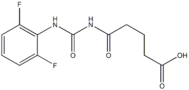 5-{[(2,6-difluorophenyl)carbamoyl]amino}-5-oxopentanoic acid Struktur