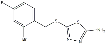 5-{[(2-bromo-4-fluorophenyl)methyl]sulfanyl}-1,3,4-thiadiazol-2-amine Structure