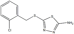 5-{[(2-chlorophenyl)methyl]sulfanyl}-1,3,4-thiadiazol-2-amine,,结构式