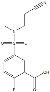 5-{[(2-cyanoethyl)(methyl)amino]sulfonyl}-2-fluorobenzoic acid Structure