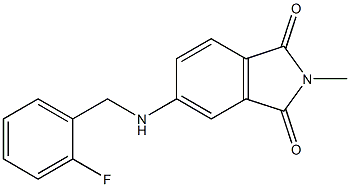 5-{[(2-fluorophenyl)methyl]amino}-2-methyl-2,3-dihydro-1H-isoindole-1,3-dione 化学構造式