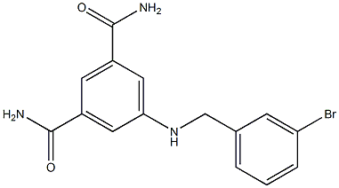 5-{[(3-bromophenyl)methyl]amino}benzene-1,3-dicarboxamide Structure