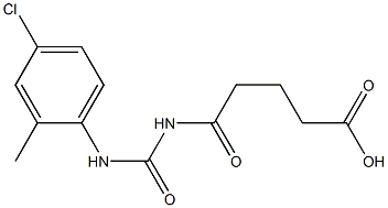5-{[(4-chloro-2-methylphenyl)carbamoyl]amino}-5-oxopentanoic acid 化学構造式