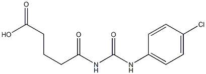 5-{[(4-chlorophenyl)carbamoyl]amino}-5-oxopentanoic acid Structure