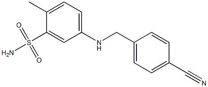 5-{[(4-cyanophenyl)methyl]amino}-2-methylbenzene-1-sulfonamide Structure