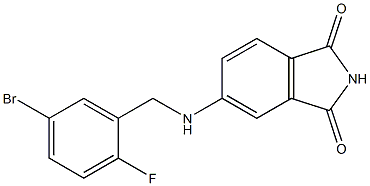 5-{[(5-bromo-2-fluorophenyl)methyl]amino}-2,3-dihydro-1H-isoindole-1,3-dione,,结构式