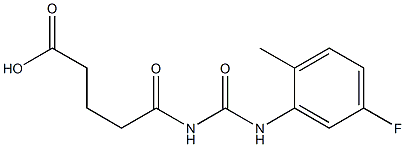 5-{[(5-fluoro-2-methylphenyl)carbamoyl]amino}-5-oxopentanoic acid 结构式