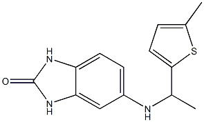 5-{[1-(5-methylthiophen-2-yl)ethyl]amino}-2,3-dihydro-1H-1,3-benzodiazol-2-one Struktur