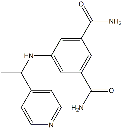 5-{[1-(pyridin-4-yl)ethyl]amino}benzene-1,3-dicarboxamide 结构式