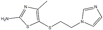 5-{[2-(1H-imidazol-1-yl)ethyl]sulfanyl}-4-methyl-1,3-thiazol-2-amine 结构式