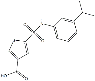 5-{[3-(propan-2-yl)phenyl]sulfamoyl}thiophene-3-carboxylic acid