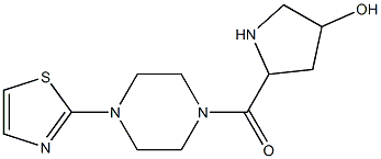 5-{[4-(1,3-thiazol-2-yl)piperazin-1-yl]carbonyl}pyrrolidin-3-ol Structure