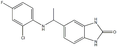 5-{1-[(2-chloro-4-fluorophenyl)amino]ethyl}-2,3-dihydro-1H-1,3-benzodiazol-2-one|