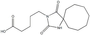 5-{2,4-dioxo-1,3-diazaspiro[4.7]dodecan-3-yl}pentanoic acid,,结构式